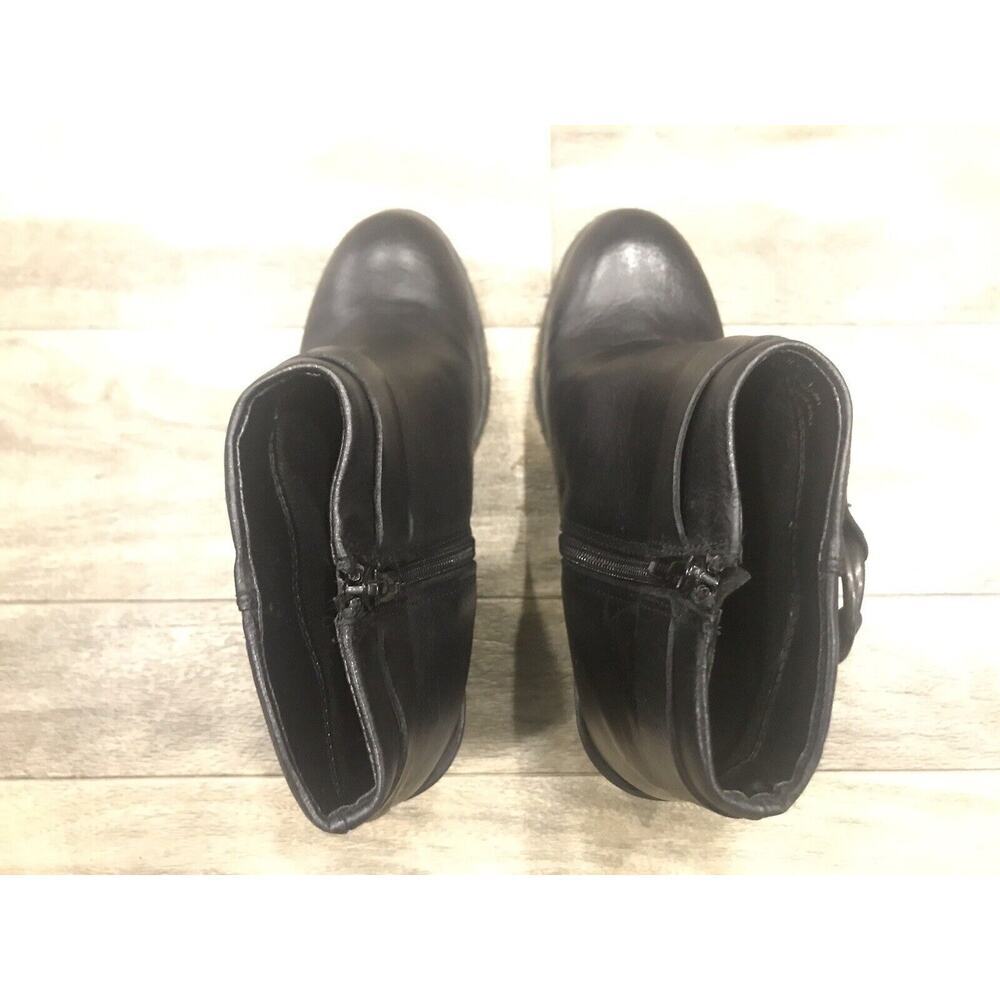 NEW W/Tag Crevo/Belk Women’s Black Leather Zip Up Ankle Boots Size 7.5 - Picture 5 of 10